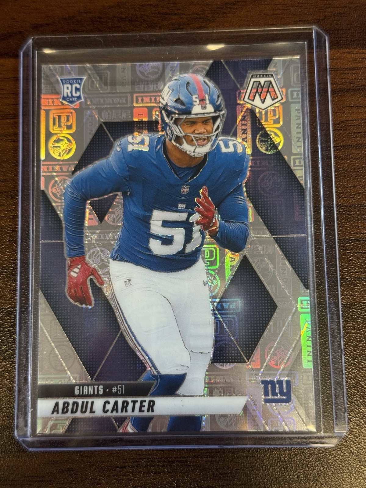 2025 Mosaic Abdul Carter Silver Knight /149 #317 Giants RC
