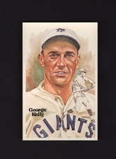 #138 GEORGE KELLY, Giants/Reds/Cubs ~ Perez-Steele HOF postcard #'d/10,000 NM