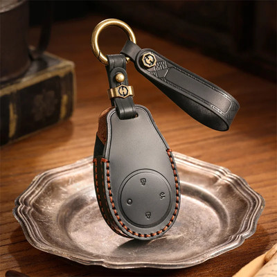 For GAC AION RT Car Key Case Cover Leather Remote Protective Shell Bag Keychain