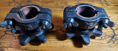 Vintage DP 2'' Olympic Barbell Spin Collars (Heavy-Duty Cast Iron)   Qty 2