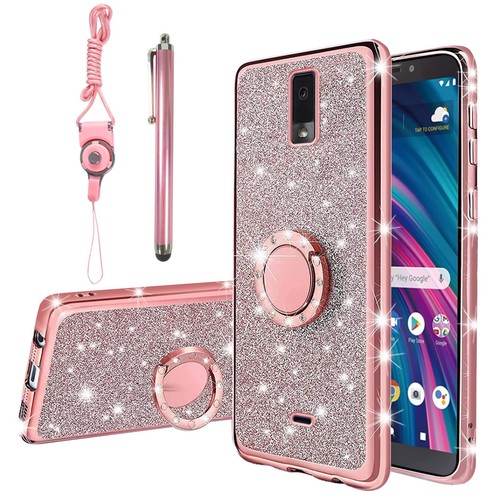 for Blu View 3 Case Compatible for Blu View3 B140DL Phone Case for Women Glit...