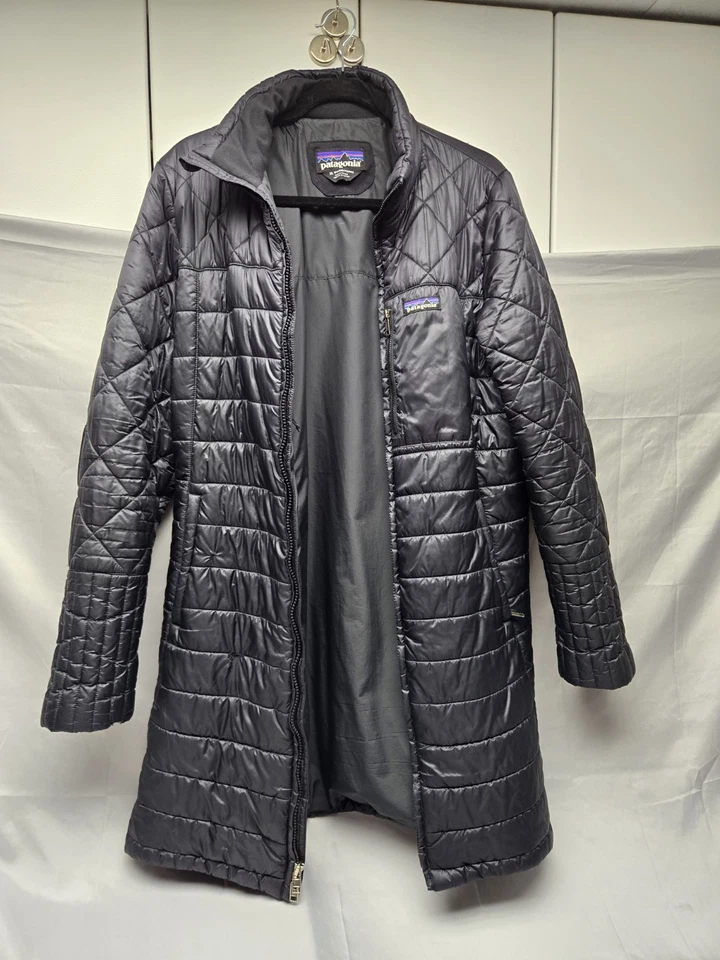 Patagonia Women Radalie Parka 27695 SZ XL Black Puffer Jacket Long Quilted - Image 4 of 4