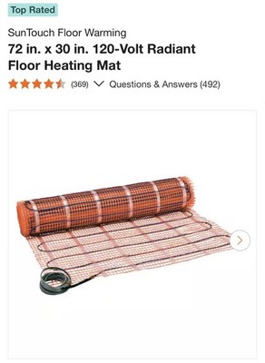 SunTouch Floor Warming 6 ft. x 30 in. 120V Radiant Floor-Warming Mat