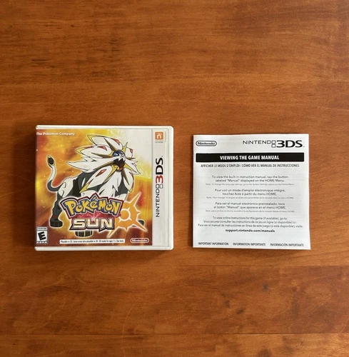 Pokemon Sun (Nintendo 3DS) Case & Manual Only NO Game - Ships Fast Free Shipping