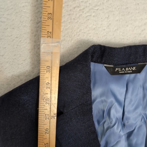 Jos A Bank 100% Linen Blend Jacket 44R Tailored Blue 2 Button Blazer Sport Coat - Picture 3 of 10
