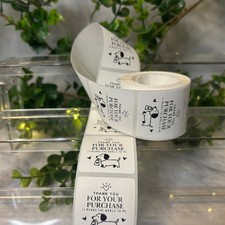 200 Dachshund Thank You Stickers 1.5x1.5 Small Business Shipping Labels