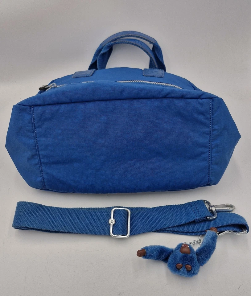 Kipling Defea Blau Handtasche Schultergurt Shopper Tasche Courtney Monkey - Bild 3 von 4