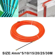 4mm 5M-30M Electrician's Through-wall Line Cable Leader Draw Tape