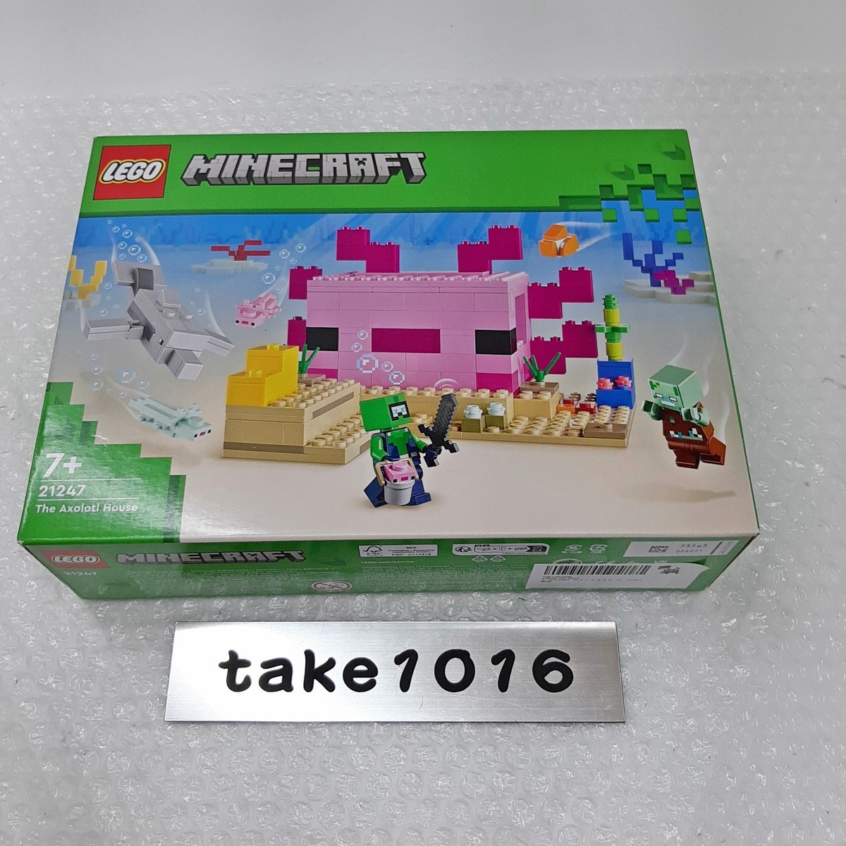 Lego Minecraft The Axolotl House 21247 Building Toy Set Creative