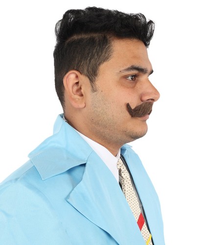 Fake Imperial Moustache Thick Curled Handlebar for Men Vintage Costume - 第 8/17 張圖片