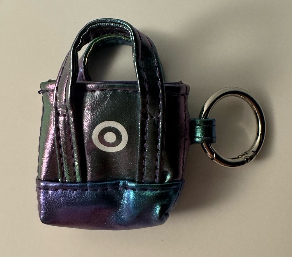 Target Reflective Metallic 2025 Black Friday Bag Mini Keychain Brand New
