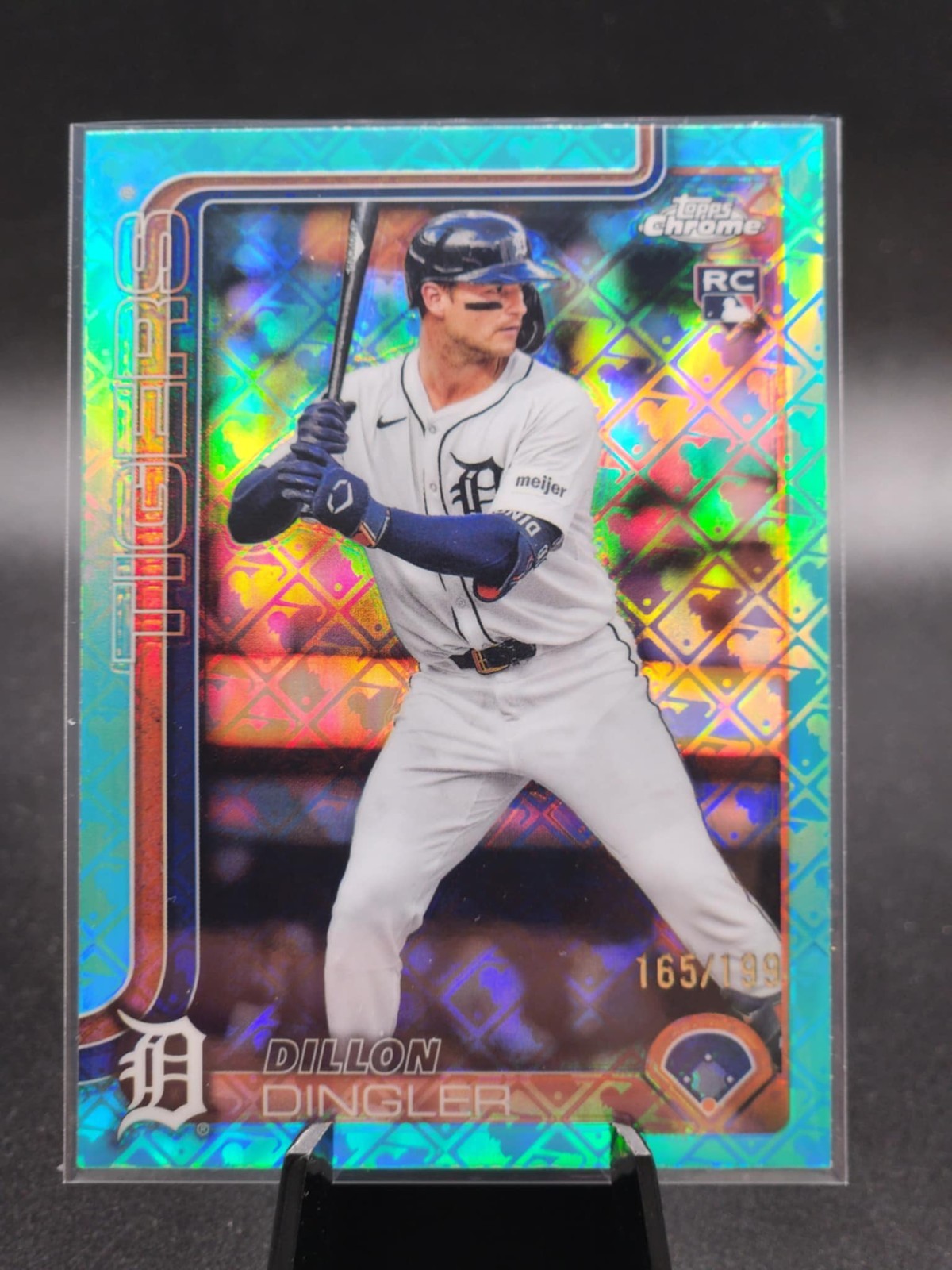 2025 Topps Chrome Logofractor - Dillon Dingler (#274) Aqua Refractor /199
