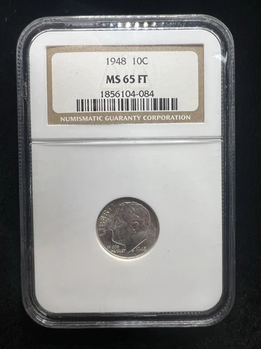 1948 Silver 10c Roosevelt Dime NGC MS65FT #92