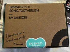 UmmaDiamond Toothbrush W/UV Sanitizer Opened Box No Brusheads Green New