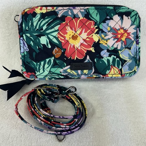Vera Bradley Happy Blooms RFID Performance Twill All In One Crossbody NWOT