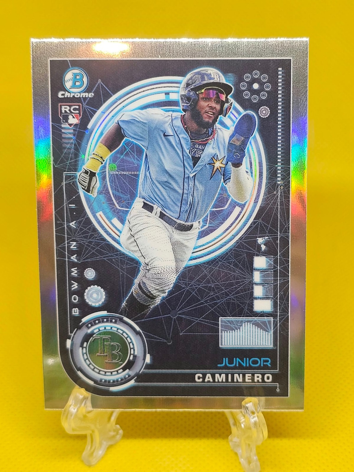 2024 Bowman - Bowman Ai Junior Caminero #BAI-20 (RC) Tampa Bay Rays