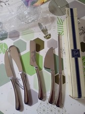 Broggi Milano 1818, Posate, Set 5 Coltelli per Formaggi, Acciao Inox 18/10