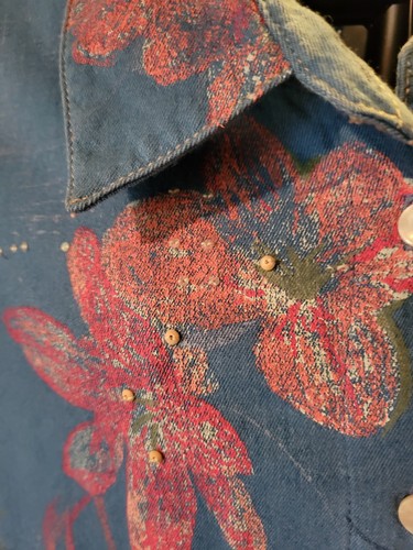 Koret Denim Floral Painted Shirt Women's Size XL Chest 49" - Picture 6 of 6