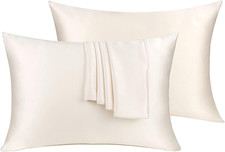 Natural Silk Pillowcase Set of 2 for Hair Skin - Both Sides 19 Momme 600 Threa