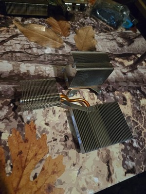 OEM Microsoft Xbox 360 PHAT CPU & GPU Heatsink Set W/ Double X Clamps