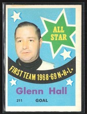 Glenn Hall 1969-70 O-Pee-Chee All-Star #211 Chicago Blackhawks
