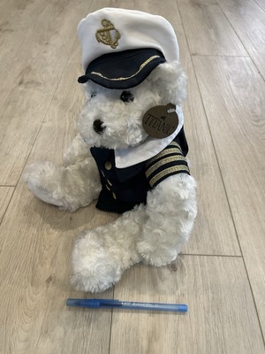 New Unipak Designs Titanic Theme Officer In Uniform White Teddy Bear 11 Inch