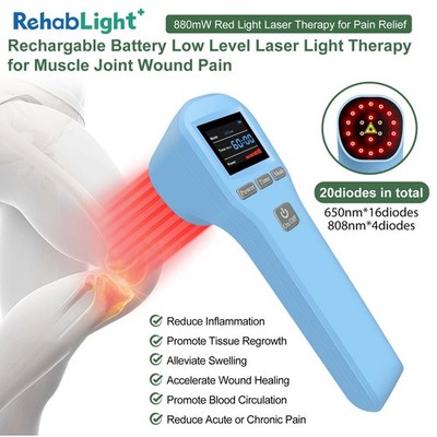 880mW Cold Laser for Medial Meniscus Tear & Post-Arthroscopy Knee Pain 650/808nm