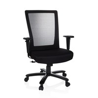 BüRostuhl Drehstuhl Schwarz Bis 180 Kg Chefsessel Xxl Stoff Extender Hjh Office