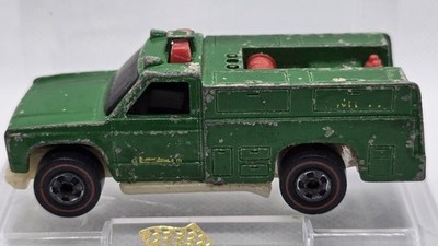 Vintage Hot Wheels Redline Ranger Rig Rescue Truck Green Light Bar Hose Diecast