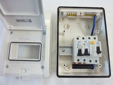 BG Fortress Garage Metal Unit CFGAR1A  1x40A 30mA Type A RCD, 1x 6A 1x 16A B MCB