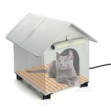 BWOGUE Elevated Heated Cat House for Outdoor Cats in Winter, Waterproof  Insula