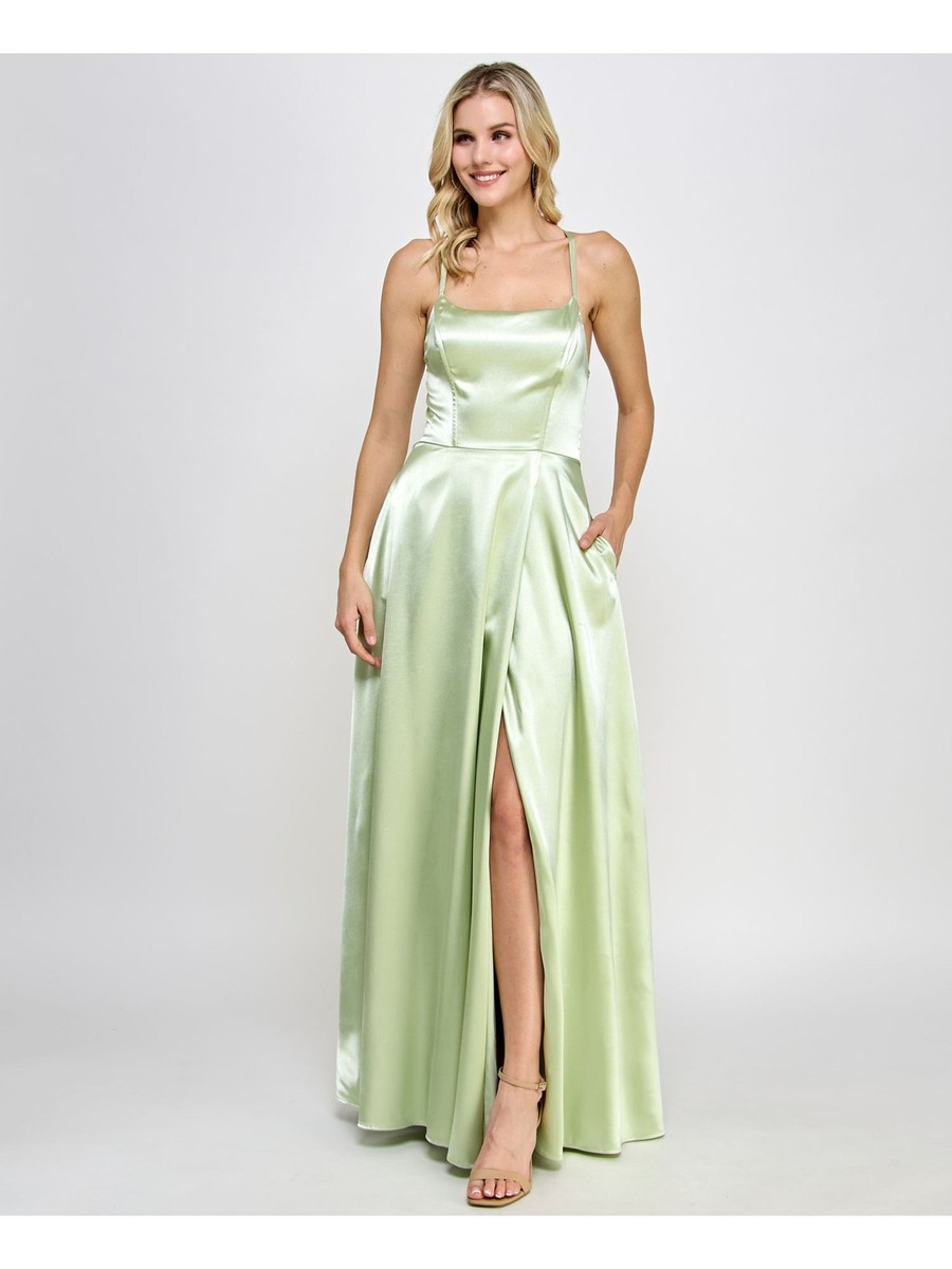 SPEECHLESS Womens Dress Green Lined Formal Iridescent Boning Bodice Juniors  3 | eBay