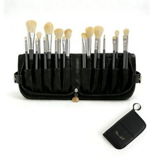 Black Waterproof Stand Up Makeup Brush Bag Portable Travel Cosmetic Storage