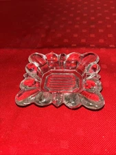 Westmoreland Glass Ashtray, Clear, 3.5″×3″, MCM Retro Decor, Vintage USA