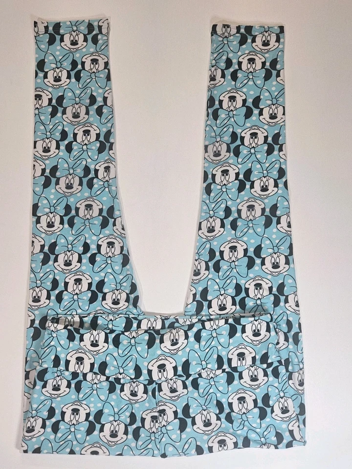 LuLaRoe Disney Minnie Mouse Leggings Mujer 30TC Verde Azulado Beige Estampado Mantequilla Suave  Foto 4 de 4