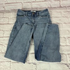 Abercrombie Kids Jeans Girls 11/12 Light Wash Blue High Rise Mini Mom Jean Denim