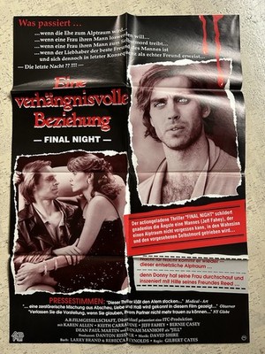 Filmplakate original gefaltet Eine verhängnisvolle Beziehung-Final Night 59x83,5