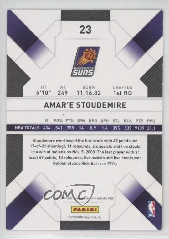 2009-10 Panini Threads Century Proof Orange Amare Stoudemire Amar'e #23 - Image 2 of 2