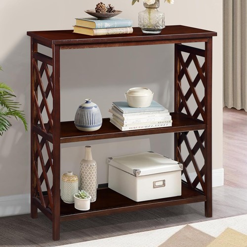 31" Small Console Table w/Shelves, 3-Tier Entryway Table with Solid Wood Legs - Picture 16 of 16