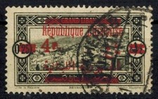 1928-LIBAN-REP.LIBANAISE-TIMBRE OBL-4PI.-S.0PI.25-DOUBLE SURCHAGE-Yt.119