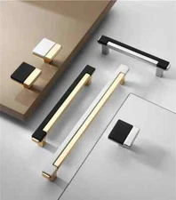 MFYS fashion home Modern 2 Tone Color Drawer Handle Knob Black&Gold Cabinet Pull