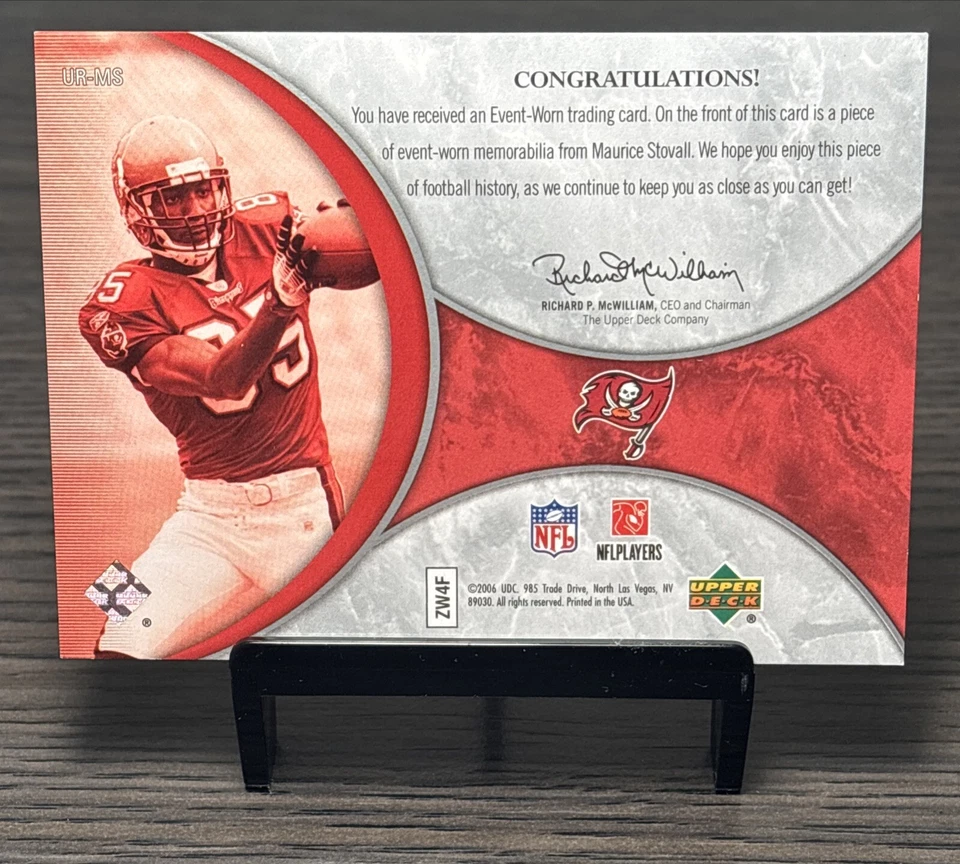 2006 Upper Deck UD Ultimate Rookie RC Jersey Patch Maurice Stovall /40 SP - Image 2 of 2