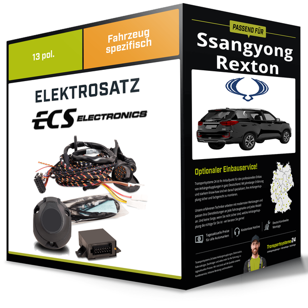 Elektrosatz 13-Pol Spezifisch FüR Ssangyong Rexton 09.2017-Jetzt Neu-image