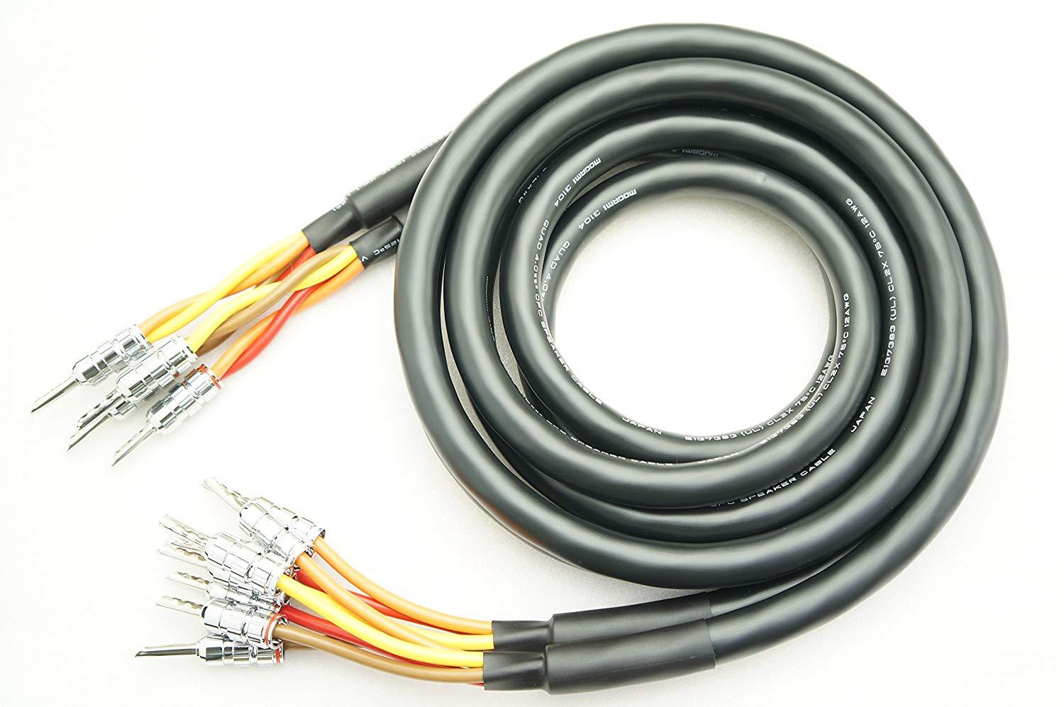 rhodium banana plug speaker cable 