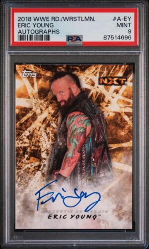 Eric Young 2018 Topps WWE Road To Wrestlemania Rookie Auto PSA 9 TNA Low POP