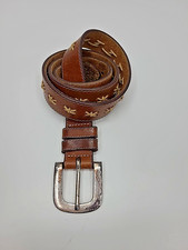 GAP Brown Leather Belt Men's Size 32 Twine Accents