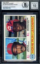 Jim Rice George Foster Gem Mint 10 Beckett BAS Signed 1979 Topps 1978 Leaders Au