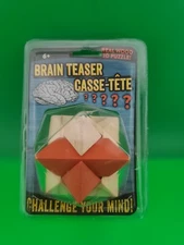 BRAIN TEASER CASSE-TETE Real Wood 3-D PUZZLE! Challenge Game NEW SEALED PACKAGE