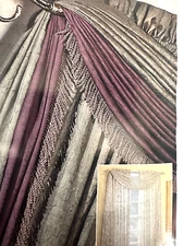 CROSCILL PARFAIT PEARL ESSENCE CHAMBORD AMETHYST (1) SCARF VALANCE 45X216