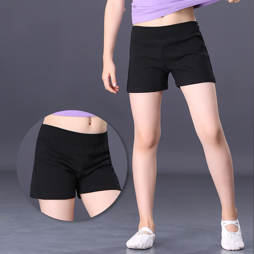 Girls Cotton Dance Shorts Dancewear Half Pants Gymnastic Activewear Bottom Slim - Picture 1 of 17